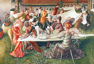 Dinner on the Hotel Lawn Stanley Spencer